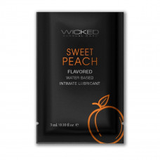 Лубрикант со вкусом спелого персика WICKED AQUA Sweet Peach 3 мл