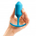 Профессиональная пробка для ношения B-vibe Snug Plug 3 голубая
