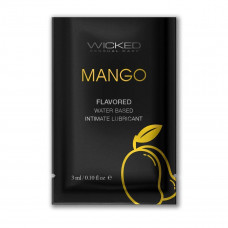 Лубрикант со вкусом тропического манго WICKED AQUA Mango 3 ml