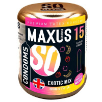 Презервативы цветные и ароматизированные MAXUS Exotic Mix №15 в большом кейсе