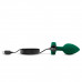 Вибрирующая втулка Vibrating Jewel Plug M/L зеленого цвета