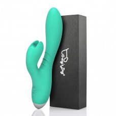 Вибромассажер для клитора и G-точки зеленый Jade Rabbit Vibrator