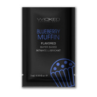 Лубрикант со вкусом черничного маффина WICKED AQUA Blueberry Muffin 3 ml