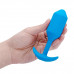 Профессиональная пробка для ношения с вибрацией голубая B-Vibe Vibrating Snug Plug 3