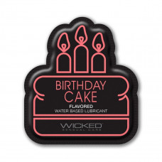 Лубрикант со вкусом торта с кремом WICKED AQUA Birthday cake 3 мл