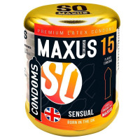 Презервативы гладкие MAXUS Sensual №15 в большом кейсе