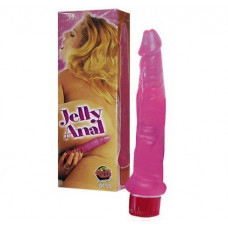 Вибратор анальный 17,5 см розовый Jelly