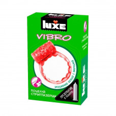 Luxe VIBRO Виброкольцо + презерватив Поцелуй стриптизерши 1шт.