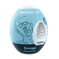 Satisfyer Egg Single Savage - инновационный влажный мастурбатор-яйцо, 7х5.5 см