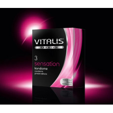 Презервативы с пупырышками Sensation - Vitalis, 3 шт