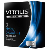 Кондомы с охлождающим эффектом - Vitalis, 3 шт
