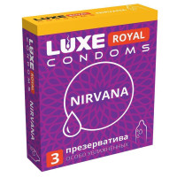 Luxe Royal Nirvana - презервативы с большим количеством смазки, 3 шт.