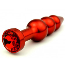 Красная пробка-ёлочка со стразом в основании, 11.2 см