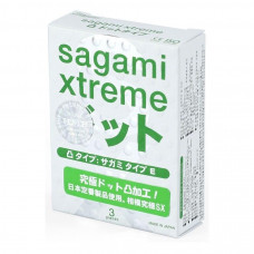 Ребристые презервативы Xtreme Type-E - Sagami, 3 шт.